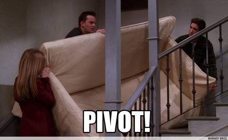 Ross asking to rotate the couch - Friends